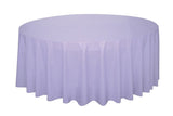 Round Lavender Colored Table Cover Plastic