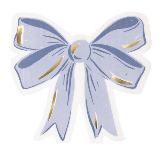 Dainty Bows Bow-Shaped Luncheon Napkins 16/CT - Foil Stamping