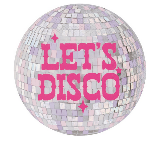 Disco Ball Napkins - 16 Pack - Iridescent Foil