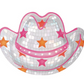 Disco Country Hat-Shaped 10" Dinner Plates 8 Pack - Iridescent Foil Board