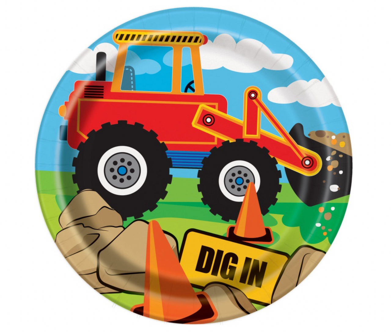 Construction Birthday Party 7" Dessert Plates 8pk