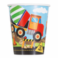 Construction Birthday Party 9oz Paper Beverage Cups 8pk