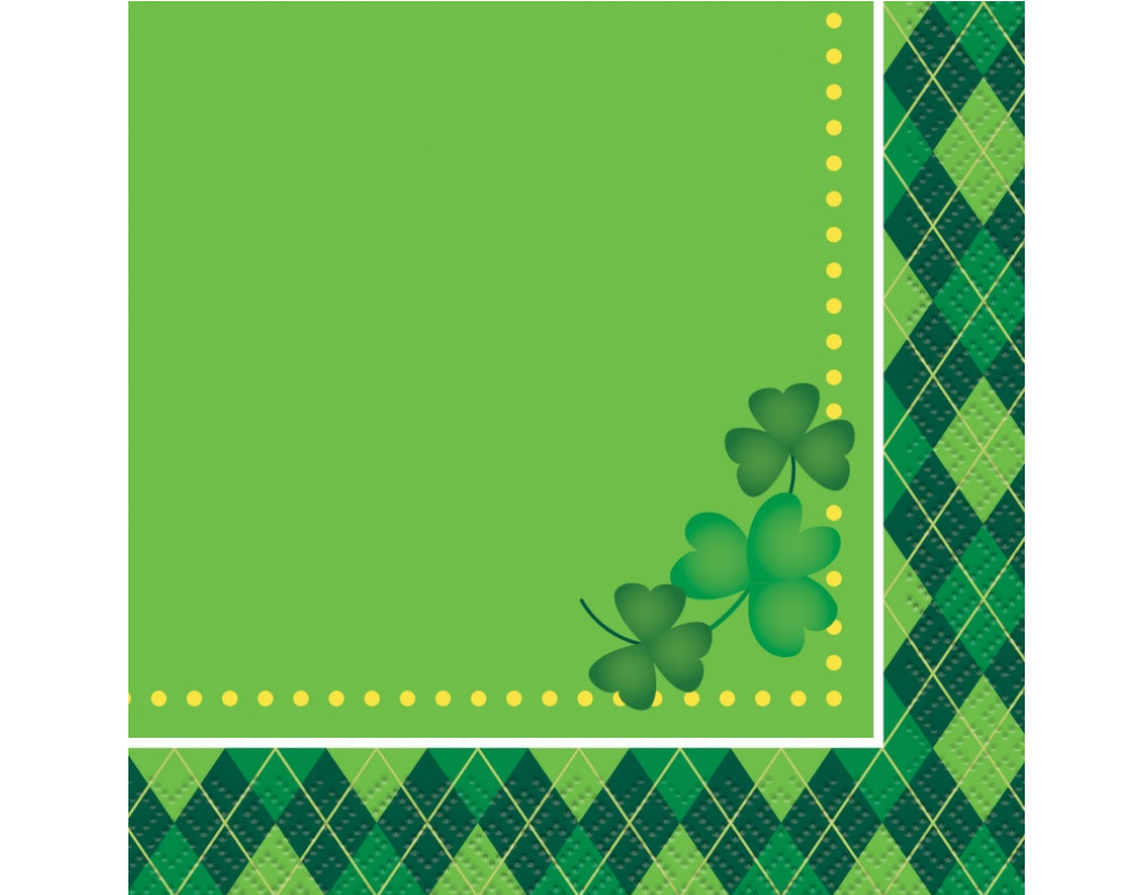 St.Patrick's day green cocktail napkins