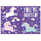 Unicorn Invitations 8ct