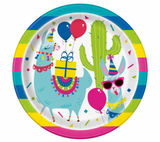 Llama Birthday Party 9" Dinner Luncheon Plates 8pk