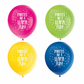 Llama Birthday Parties 12" Latex Print Balloon Assorted Colors 8pk
