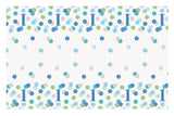 Blue Dots 1st Birthday Rectangular Plastic Table Cover
