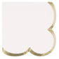 scalloped golden stamped edged beverage napkin