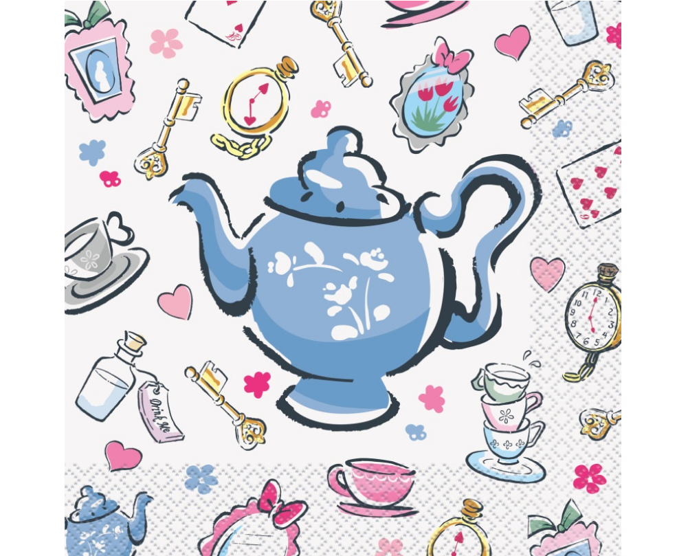 Alice In Wonderland Tea Time Lunch Napkins