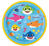 baby shark dessert party plates