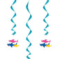 Baby Shark Hanging Metallic Swirl Decorations