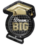 Starry Graduation "Dream Big" Shaped Plates  8ct - Foil Stamping