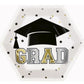 Starry Graduation "Grad" Hexagon Shaped 9.25" Plates  8ct - Foil Stamping