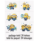 Minions tattoos birthday party favor