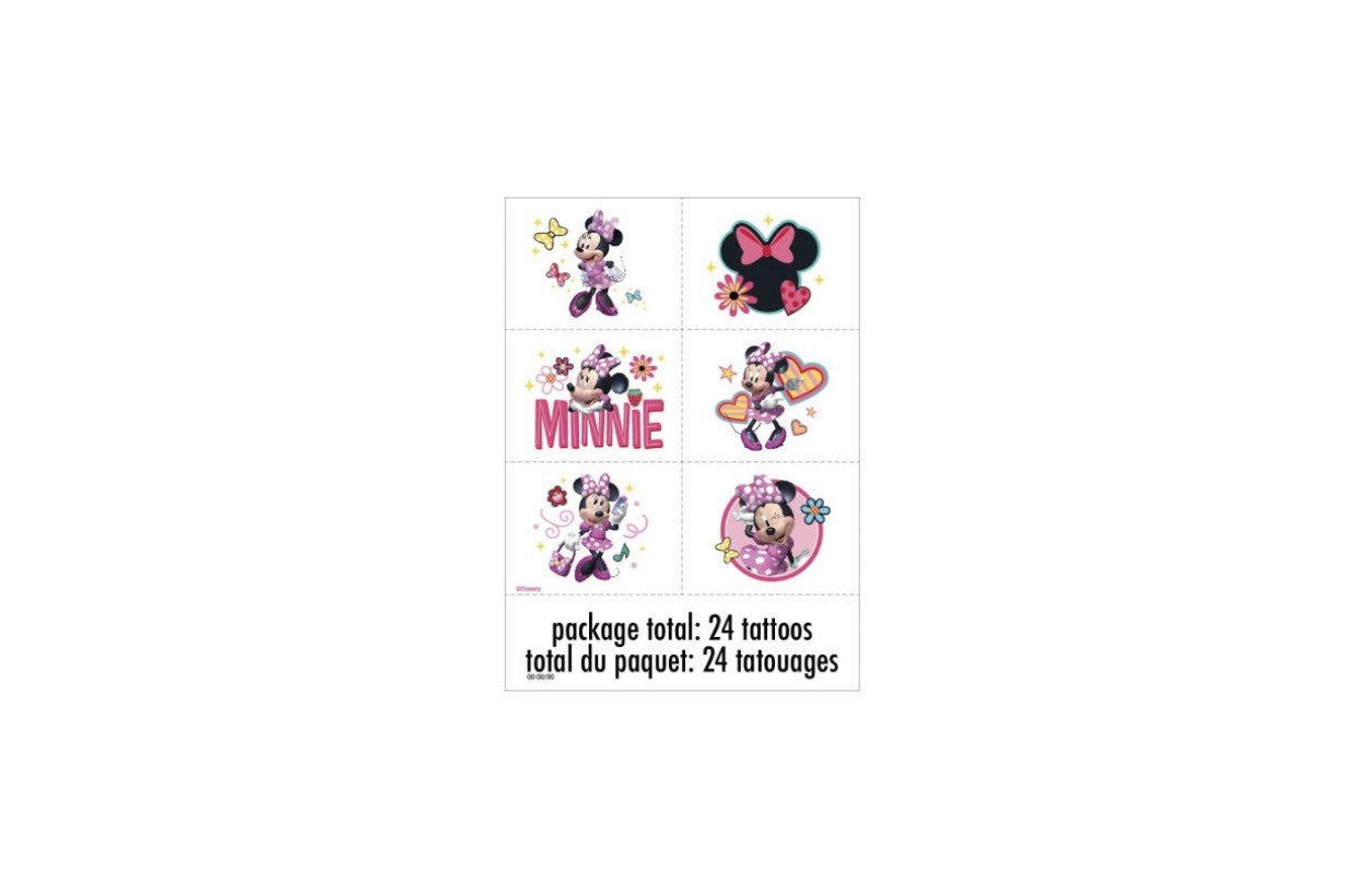 Minnie Mouse Party Favors Tattoos