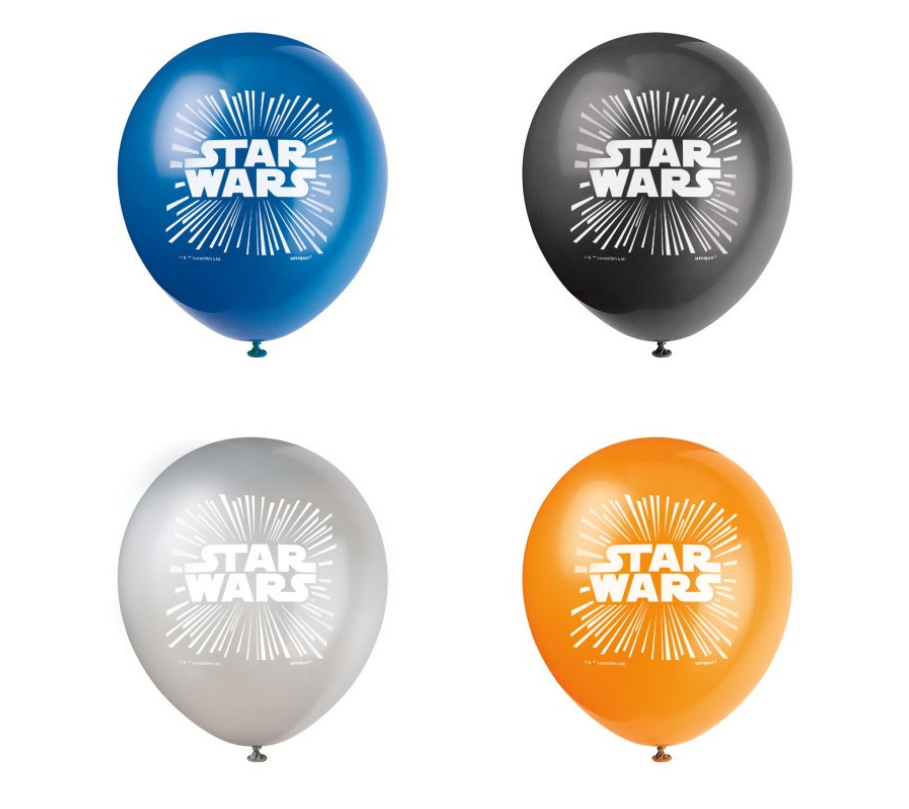 8 Pack Of Star Wars Balloons