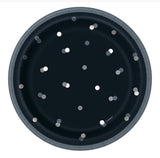 Glitz Black and Silver Dot 7inch Dessert Appetizer Paper Plates