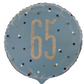 65 blue glitz round foil balloon