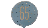 65 blue glitz round foil balloon