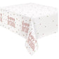 Glitz Rose Gold Dots Happy Birthday Plastic Tablecover