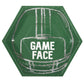 Football Toss "Game Face" Hexagon Shaped 9.25" Dinner Plates  8ct - Foil Stamping