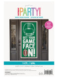 Football Toss "Get Your Game Face On" Door Poster  27" x 60"