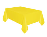 Neon Yellow Solid Rectangular Plastic Table Cover 54" x 108"
