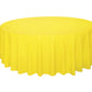 Neon Yellow Solid Round Plastic Table Cover 84"