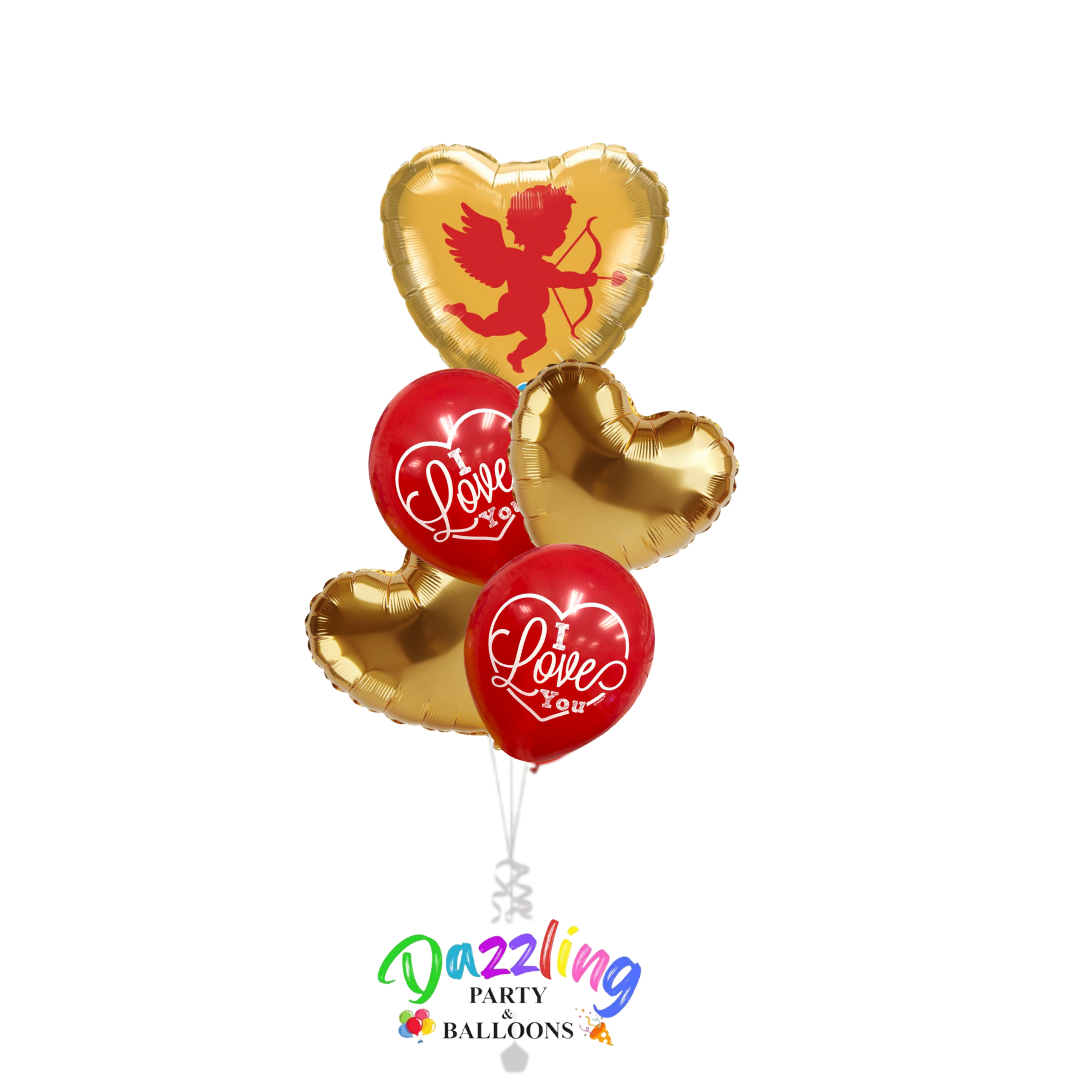 Valentine's Day Classic Cupid Balloon Bouquet