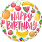 Happy Birthday Fruity  Foil Balloon