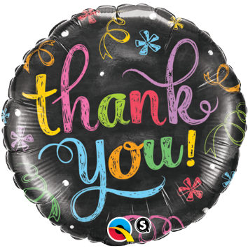 Thank You Colorful Microfoil Balloon