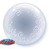 Fancy Filigree Clear Bubble Balloon 24"
