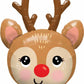 Jumbo Reindeer Head Christmas Balloon