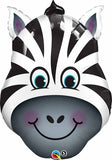 Zany Zebra Jumbo Sized Foil Balloon