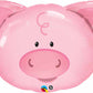 Cute Pink Pig Face Foil Balloon