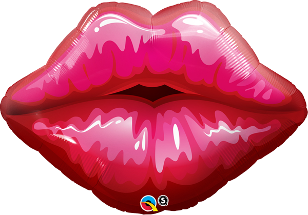 Giant Kissy Pair of Lips Foil Balloon