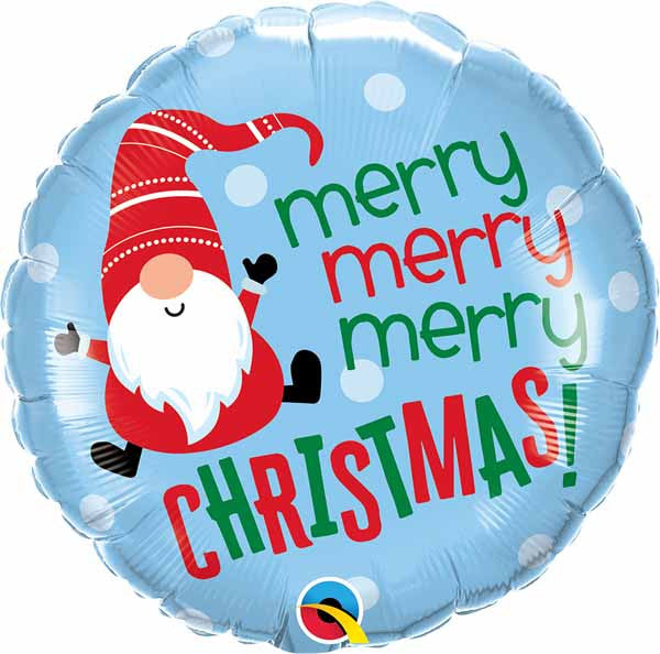 Holiday Gnome Foil Balloon
