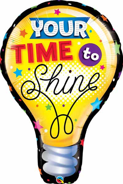 You're time to shine congratulations balloon
