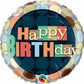 Happy Birthday Dots Round Foil Balloon