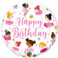 Happy Birthday Ballerinas Foil Balloon