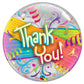 Stretchy Plastic Balloon Thank You With Streamers