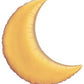 Jumbo Gold Crescent Moon Foil Balloon
