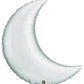 Jumbo Silver Crescent Moon Foil Balloon