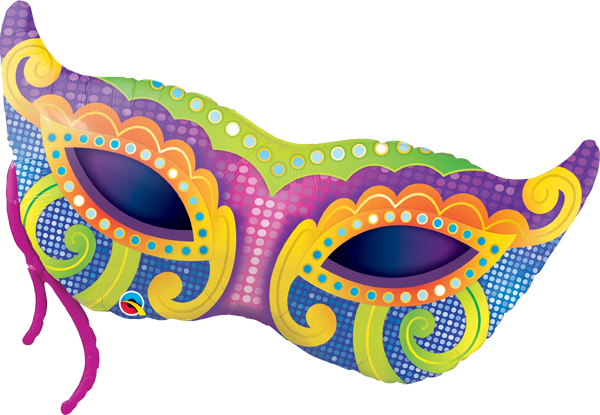 Jumbo Masquerade Mask Mardi Gras Foil Balloon