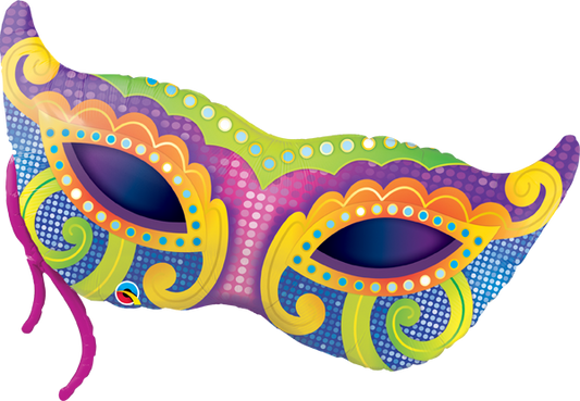 Jumbo Masquerade Mask Mardi Gras Foil Balloon