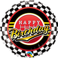 18" Checkered Happy Birthday Foil Balloon Party Decor