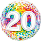 20 Birthday Balloon Rainbow Confetti
