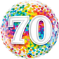 70 Happy Birthday Balloon Rainbow Confetti