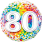 80 Birthday Balloon Rainbow Confetti