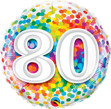 80 Birthday Balloon Rainbow Confetti